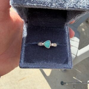 Elegant Silver and Opal Ring